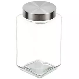 Банка для сыпучих продуктов, стекло, 1 л, с крышкой, Квадро, Y4-5385