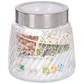 Банка для сыпучих продуктов, стекло, 0.8 л, с крышкой, Вихрь, Y6-2579