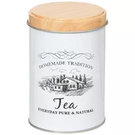 Банка для сыпучих продуктов, металл, 9х13 см, с крышкой, Чай, Y3-1188-1