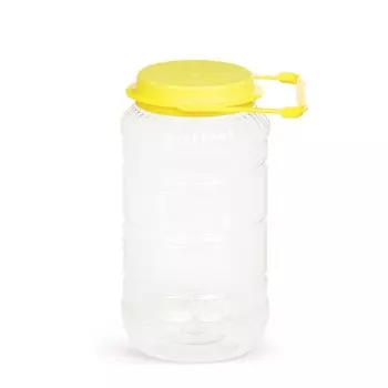 Банка универсальная, пластик, 3 л, 13.5х13.5х34.5 см, с крышкой, Альтернатива, М493