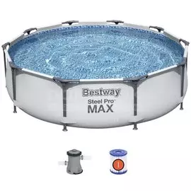 Бассейн каркасный Bestway, 305х76 см, Steel Pro Max, 56408, фильтр-насос, 4678 л