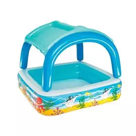 Бассейн надувной Bestway, 140х140х114 см, 52192, 265 л, с навесом