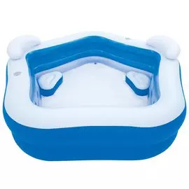 Бассейн надувной Bestway, 213х206х69 см, 54153, 575 л, с сиденьями и подголовниками