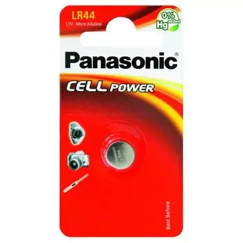 Батарейка Panasonic, LR44 (357A, G13), щелочная, 1.5 В, блистер, 7478