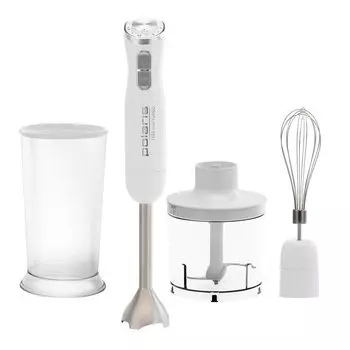 Блендер погружной 1400 Вт, 15 скоростей, турбо режим, Polaris, 1476, белый