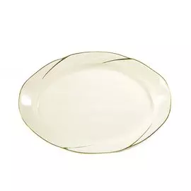Блюдо керамика, овальное, 33 см, Голубка Бомонд, Добрушский фарфоровый завод, 0С0944