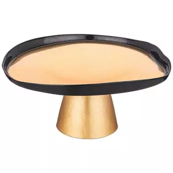 Блюдо стекло, круглое, 21 см, на ножке, Bohemia, Akcam, 339-449