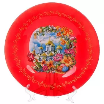 Блюдо стекло, круглое, Воскресение Христово-1, Evis, 28 1596 2634