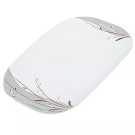 Блюдо стеклокерамика, овальное, 30 см, белое, Орфей, Daniks