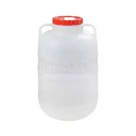Бочка-канистра пластик, пищевая, 15 л, круглая, с ручками, М044, Альтернатива