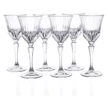 Бокал для вина, 220 мл, хрустальное стекло, 6 шт, RCR, Adajio, 28 278