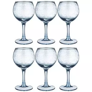 Бокал для вина, 280 мл, стекло, 6 шт, Light blue ренесанс, 194-609