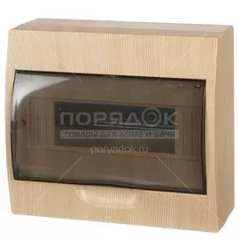 Бокс настенного монтажа навесной, Эко, ЩРН-П, пластик, TDM Electric, 10 модулей, IP40, сосна, SQ0901-0015