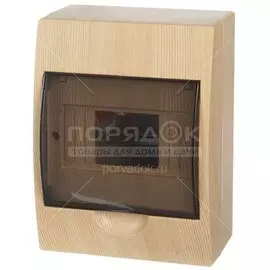 Бокс настенного монтажа навесной, Эко, ЩРН-П, пластик, TDM Electric, 6 модулей, IP41, сосна, SQ0901-0013