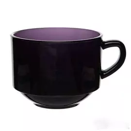 Бульонница стекло, 600 мл, с ручкой, Аметист, Pasabahce, 55303SLBD7, фиолетовая