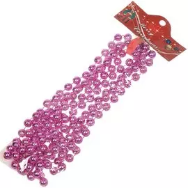 Бусы новогодние Merry Christmas SY18ZL-08 RS фуксия, 2 м