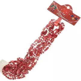 Бусы новогодние пластик, 270 см, красные, SY18ZL-24 R