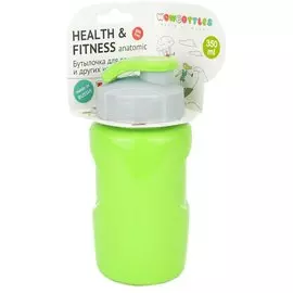 Бутылка питьевая 0.35 л, со шнурком, Health and Fitness, КК0155