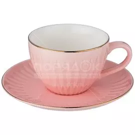 Набор чайный фарфор, 2 предмета, на 1 персону, 250 мл, Пинк, 86-2251