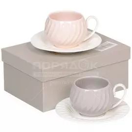 Чайная пара из керамики Нежность 374-044, 200 мл, 2 шт