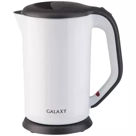 Чайник электрический Galaxy, GL 0318, белый, 1.7 л, 2000 Вт, скрытый нагревательный элемент, пластик