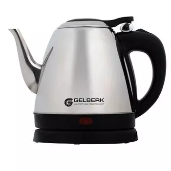 Чайник электрический Gelberk, GL-332, 1.2 л, 1360 Вт, скрытый нагревательный элемент, металл