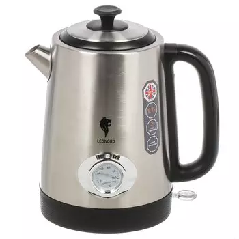 Чайник электрический Leonord, LE-1516, 1.7 л, 2200 Вт, скрытый нагревательный элемент, нержавеющая сталь