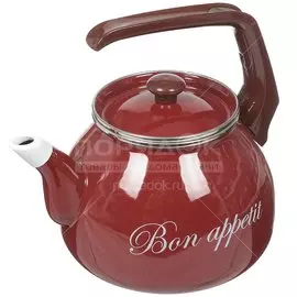 Чайник эмалированный Interos 2234 Бордо, 3 л