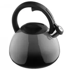 Чайник нержавеющая сталь, 2.8 л, со свистком, зеркальный, меняет цвет, Катунь, индукция, черный, серый, КТ-138G