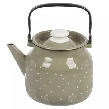 Чайник сталь, эмалированное покрытие, 3.5 л, ручка металлическая, ЛЗЭП, White dots, индукция, С-2713П2/8КсРч