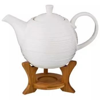 Чайник заварочный фарфор, 0.85 л, на подставке, Lefard, Native, 587-101