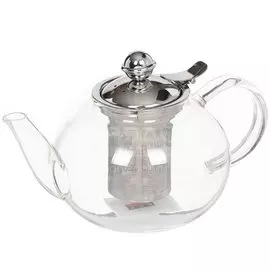 Чайник заварочный стекло, нержавеющая сталь, 0.8 л, с ситечком, Y6-2597