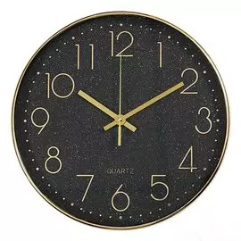 Часы настенные, 29.3х29.3х5 см, круглые, пластик, KSQEX1207A