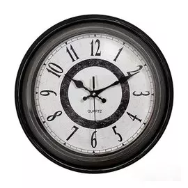 Часы настенные, кварцевые, 30.5х30.5х4.4 см, круглые, пластик, КерамСтрой, KSQR7226C