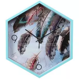 Часы настенные Перья Y4-3352 I.K, 34х29.5х4.5 см