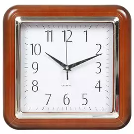 Часы настенные, 29.2х29.2х3.7 см, пластик, QHK 6682/KS 6682