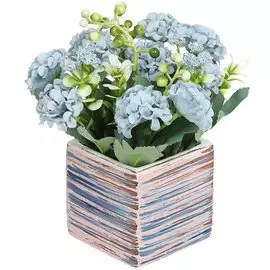 Цветок искусственный декоративный Гортензия мини, в кашпо, 20 см, Y4-3500