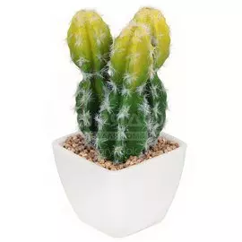 Цветок искусственный декоративный Кактус, в кашпо, 12 см, Y4-2807