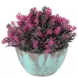 Цветок искусственный декоративный Композиция цветочная, в кашпо, 10х12 см, Y4-4914