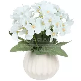 Цветок искусственный декоративный Композиция цветочная, в кашпо, 18.5х19 см, Y4-3496