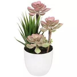 Цветок искусственный декоративный Композиция, в горшке, 25 см, Y4-3134