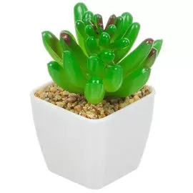 Цветок искусственный декоративный Композиция, в кашпо, 6х8 см, зеленый, Y4-5313