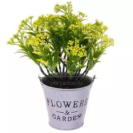 Цветок искусственный декоративный Композиция Y4-3023 I.K в кашпо, 20 см