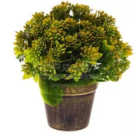 Цветок искусственный декоративный Композиция, в кашпо, 20 см, Y4-3025