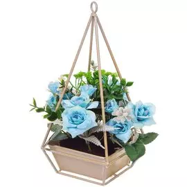 Цветок искусственный декоративный Композиция, в корзинке, 27 см, Y4-3030