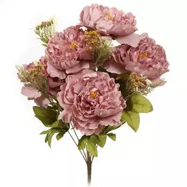 Цветок искусственный декоративный Пионы, 45 см, какао, Y4-3511