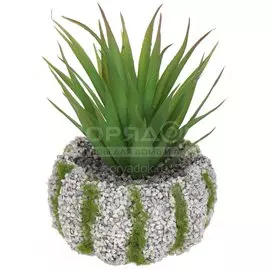 Цветок искусственный декоративный Суккулент, в кашпо, 14 см, Y4-2805