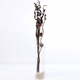 Цветок искусственный декоративный Тинги Композиция, бордовый