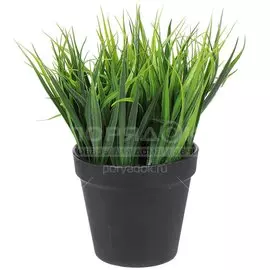 Цветок искусственный декоративный Трава, в кашпо, 22 см, Y6-2075