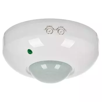 Датчик движения потолочный, 1200 Вт, 5-480 с, 8 м, белый, 1/50, General Lighting Systems, GMS4-C-8-7-W, 475 803